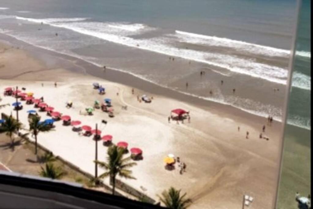 Ap Frente Mar Com Ar-Condicionado E Varanda Gourmet Mongaguá Esterno foto